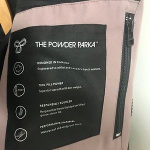 Aritzia- The Powder Parka- mid - length goose down - New condition